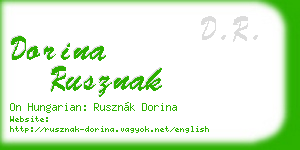 dorina rusznak business card